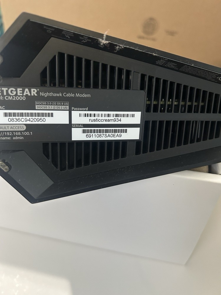 NETGEAR Nighthawk CM2000 DOCSIS 3.1 Internet Cable Modem