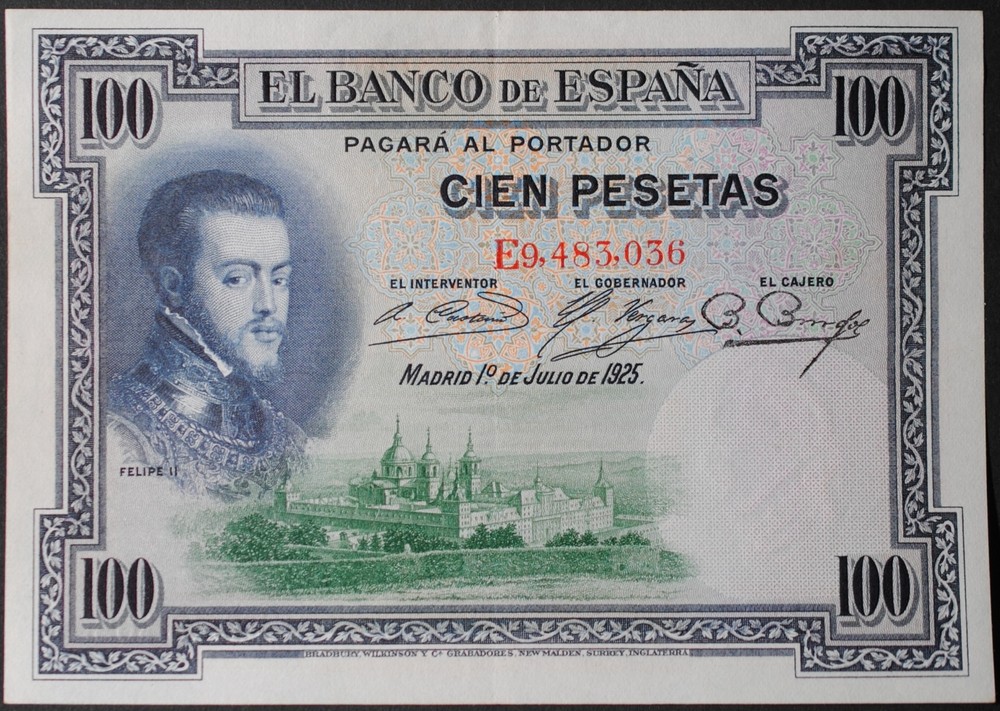Spain P69c 100 Pesetas XF+