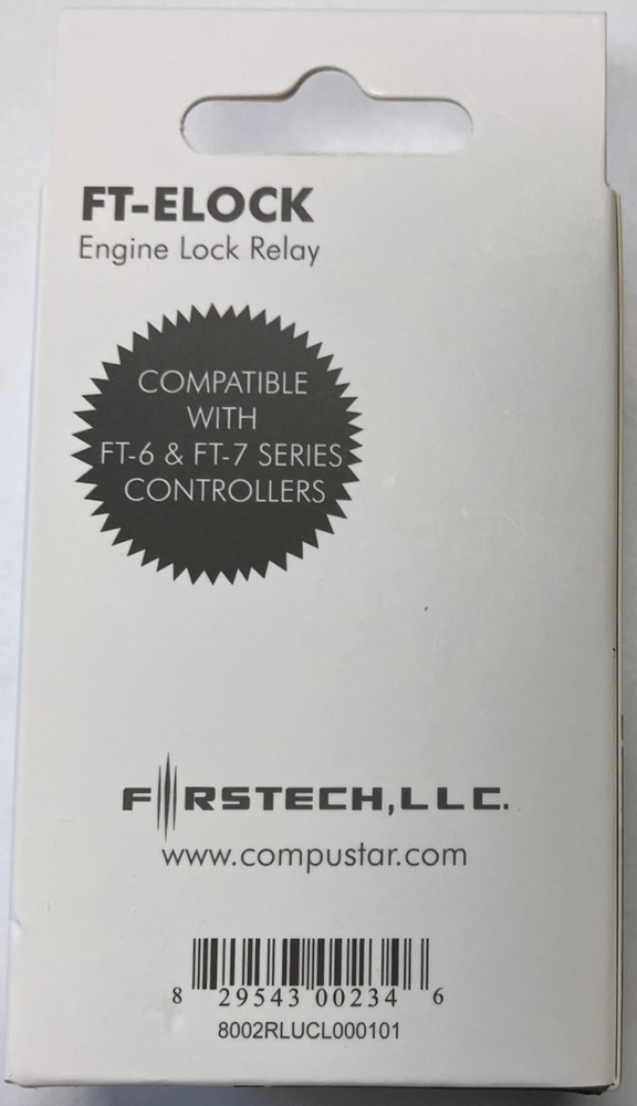 Compustar Firstech FT-ELOCK Engine Lock Relay & Harness FT6/7 Comp. NEW Shipped!