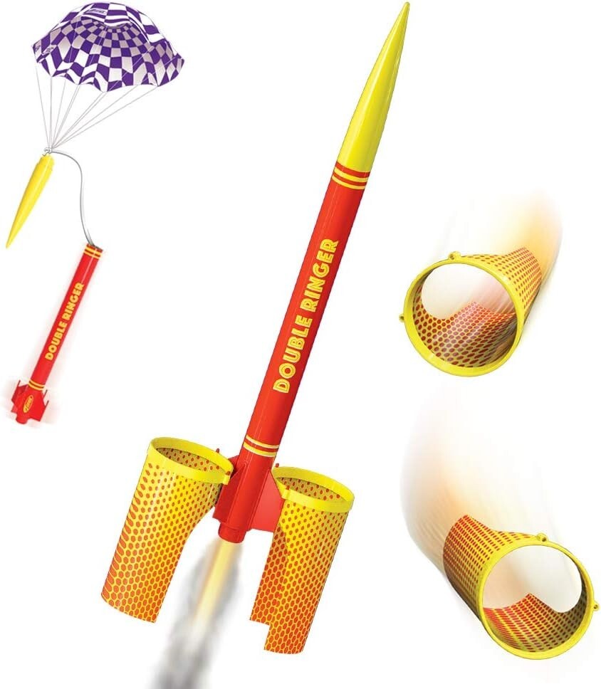 Estes Double Ringer Flying Model Rocket Kit | Easy to Build Beginner Rocket | Fu