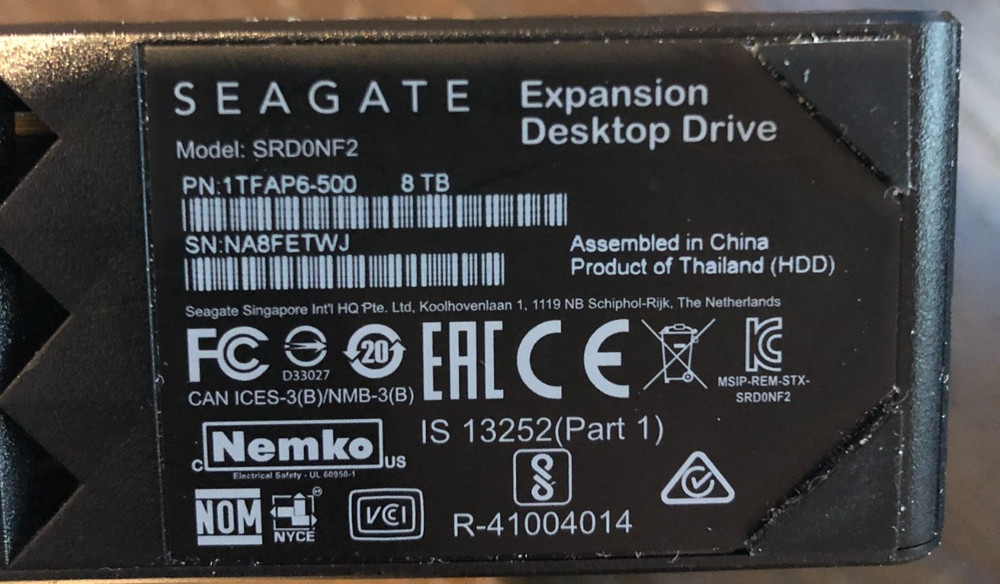Seagate 8TB External Expansion Hard Drive - Tested