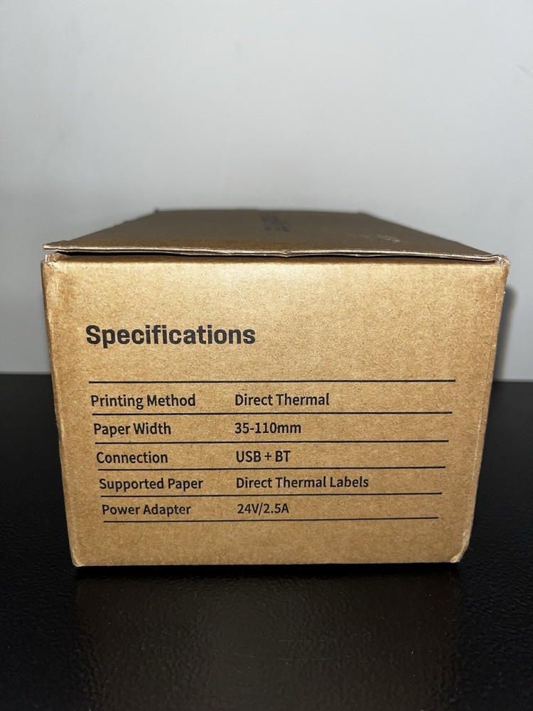 KNAON Direct Thermal Printer USB Bluetooth 35-110mm Print Width
