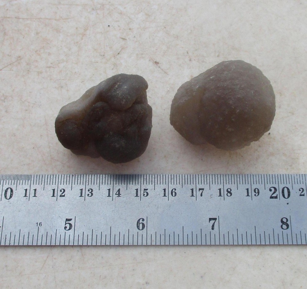 2 Fluorescent Chalcedony Flower Nodules for Mineral Specimens