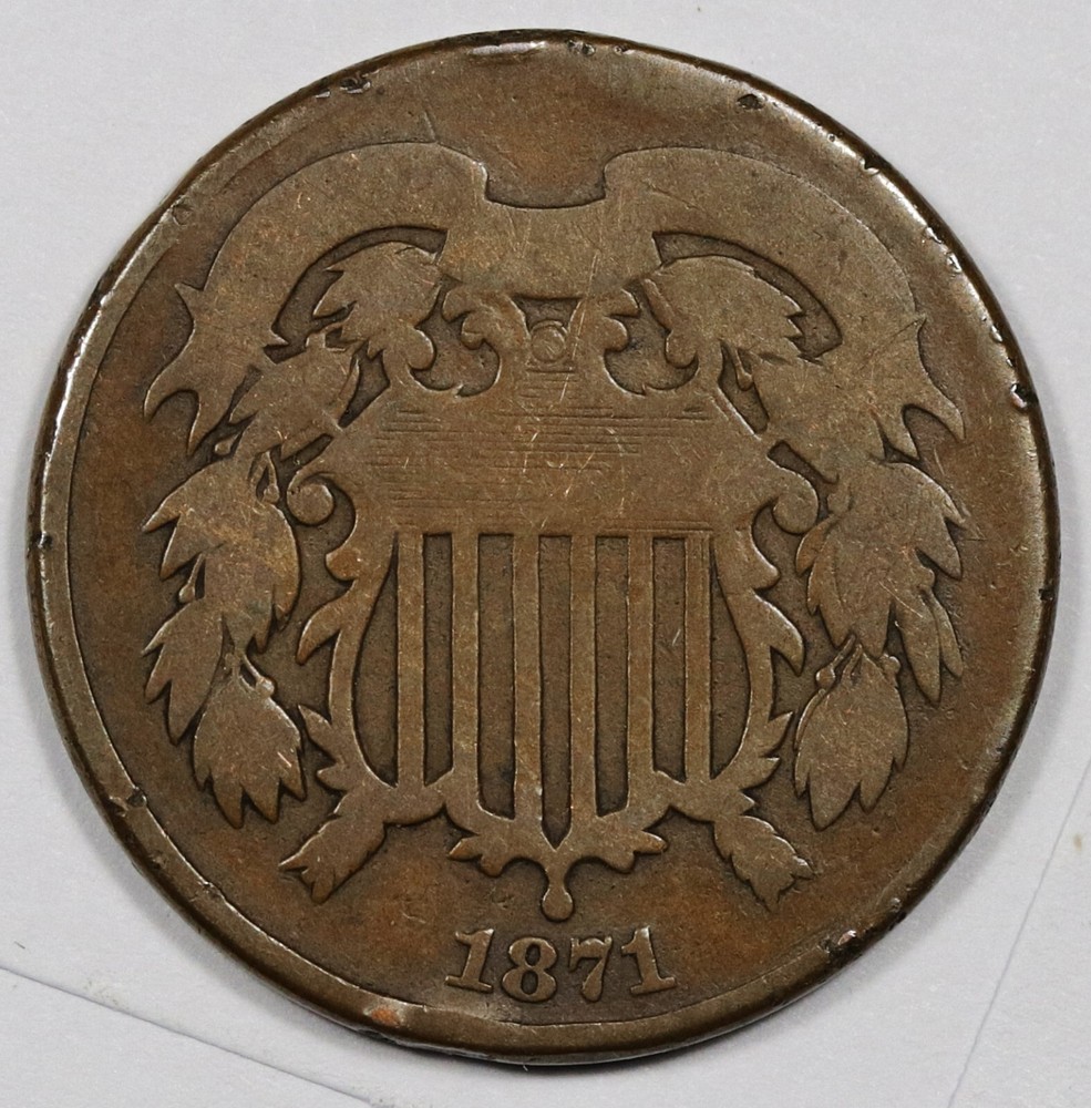 1871 2 Cent Piece. VG. 204308