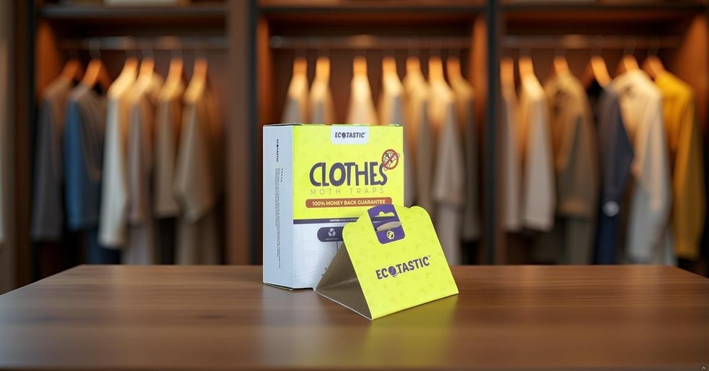 ECOTASTIC Clothing Moth Traps - 11 Count - Foldable Moth - Eco-Friendly Hassl...