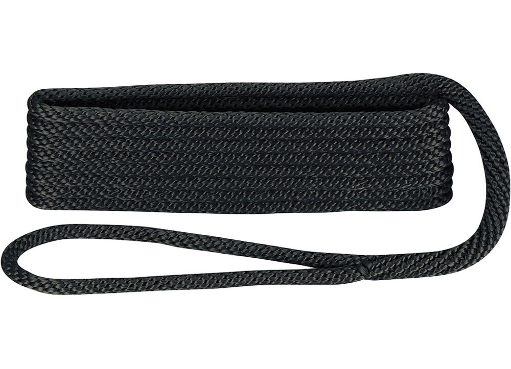 Extreme Max 3006.2015 BoatTector Solid Braid MFP Dock Line - 1/2" x 20', Black