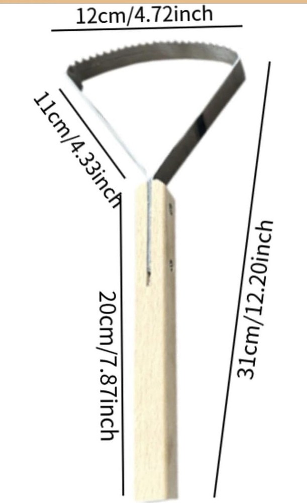2-in-1 Weed Puller Tool,Garden Weed Scraper Tool, Weeding Rake, Metal Weeder