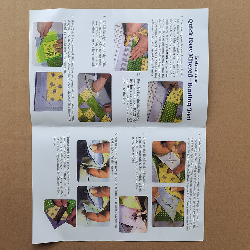 1PC Quick and Easy Miter Binding Tool with Ruler Template Quilting Tool #QEMBT