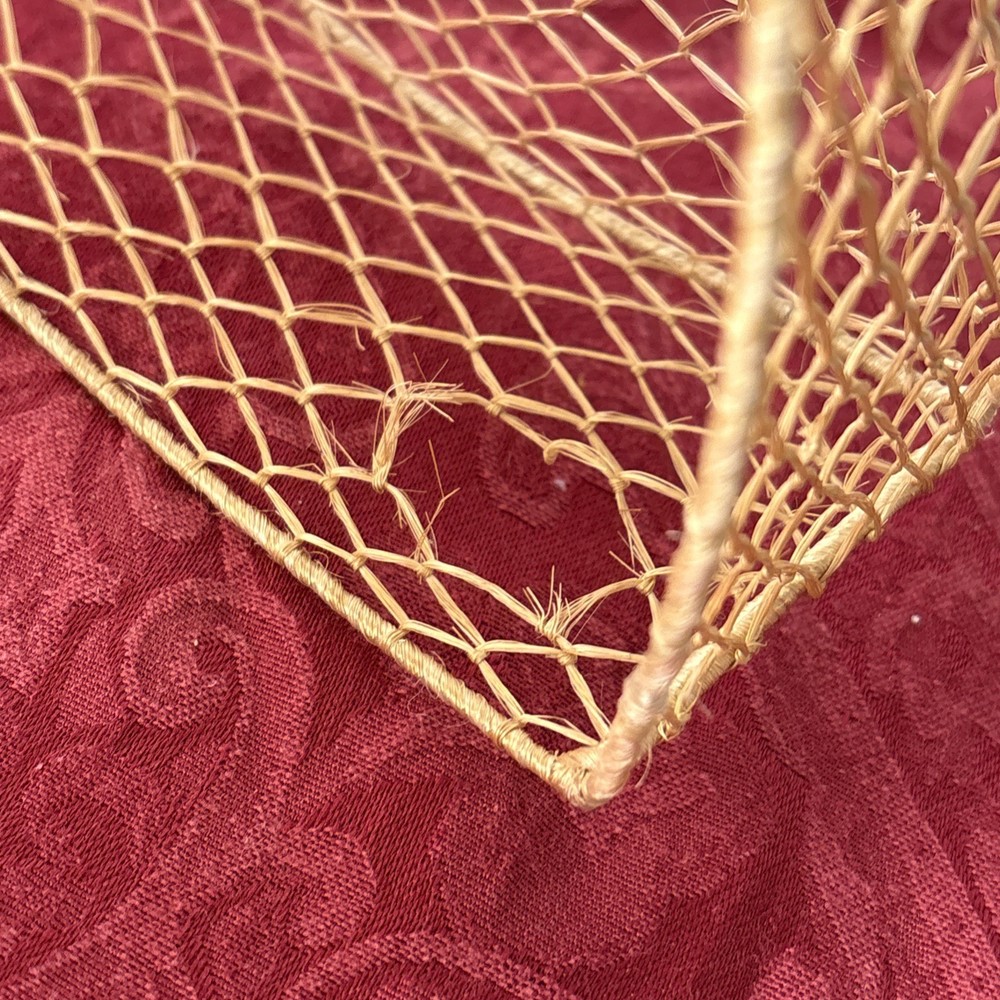 Handmade Woven Natural Abaca Wicker Nesting Heart Shaped Box Basket