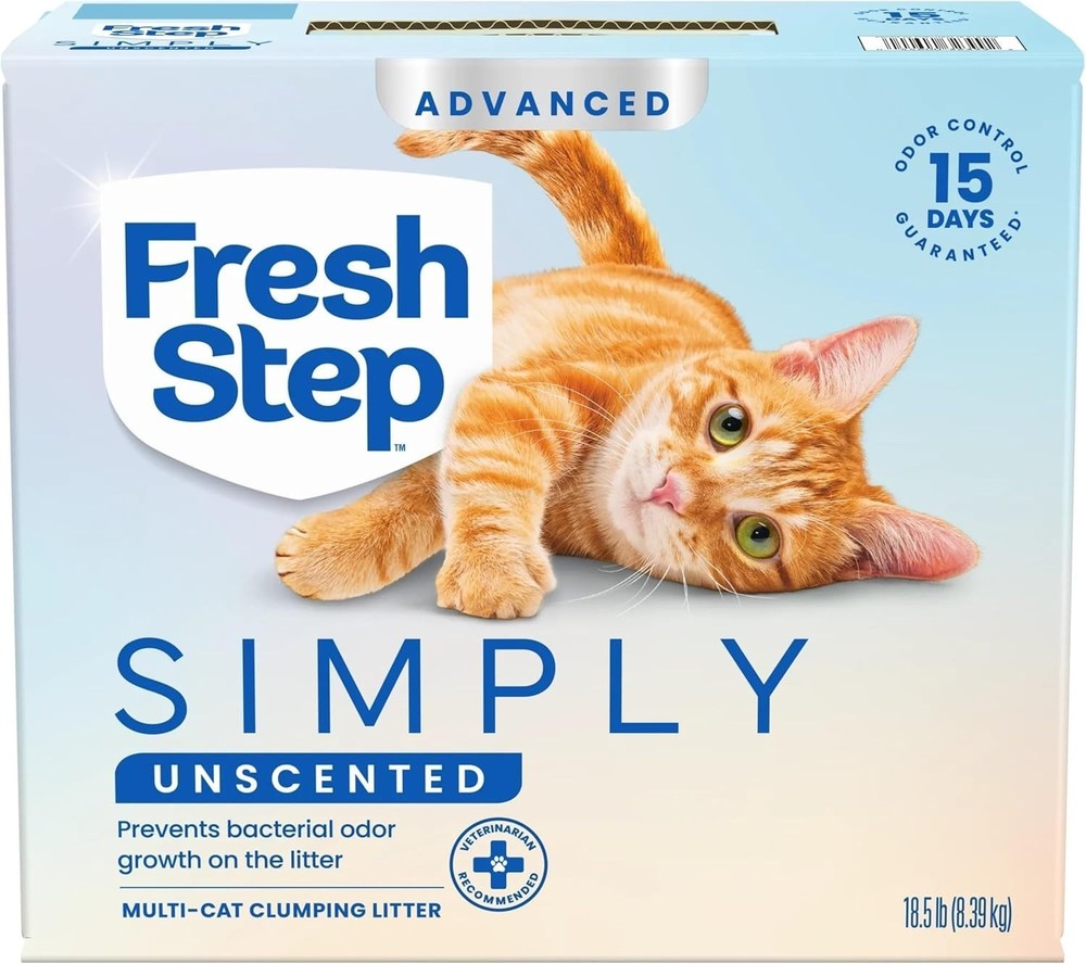 Advanced Unscented Clumping Cat Litter 18.5lb – Compatible with Automatic Boxes