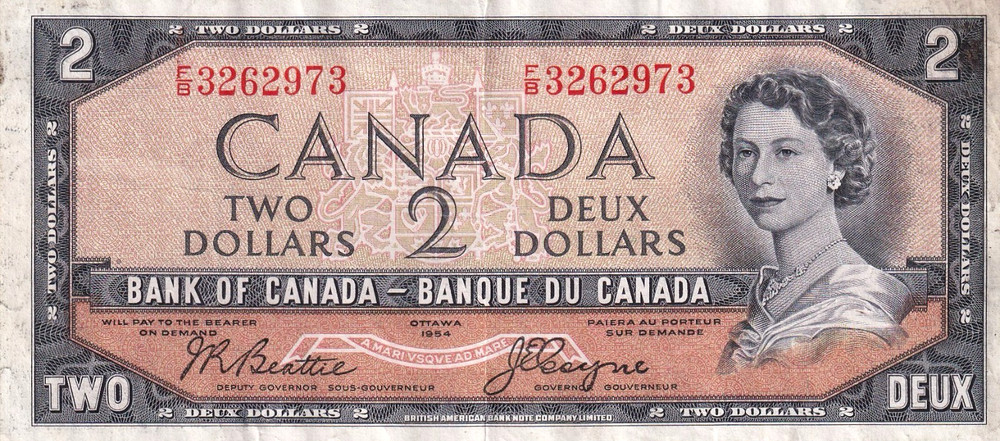 Canada $2 1954 "Devils Face" Pick# 67b