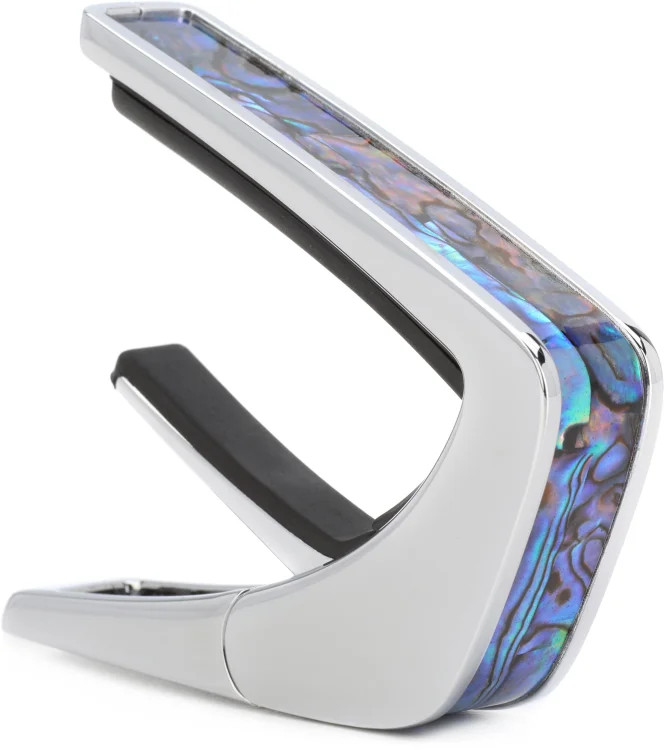 Thalia Shell Collection Capo - Chrome with Blue Abalone
