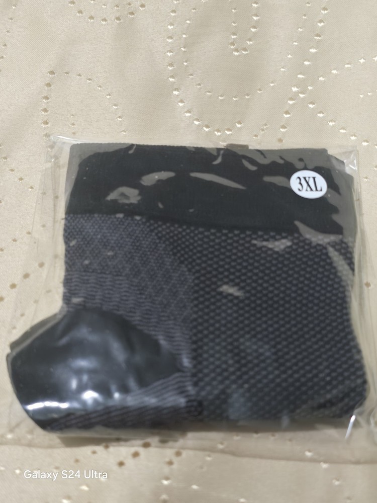 Compression Socks ONE Pair 3XL Black Low CUT Ankle Support
