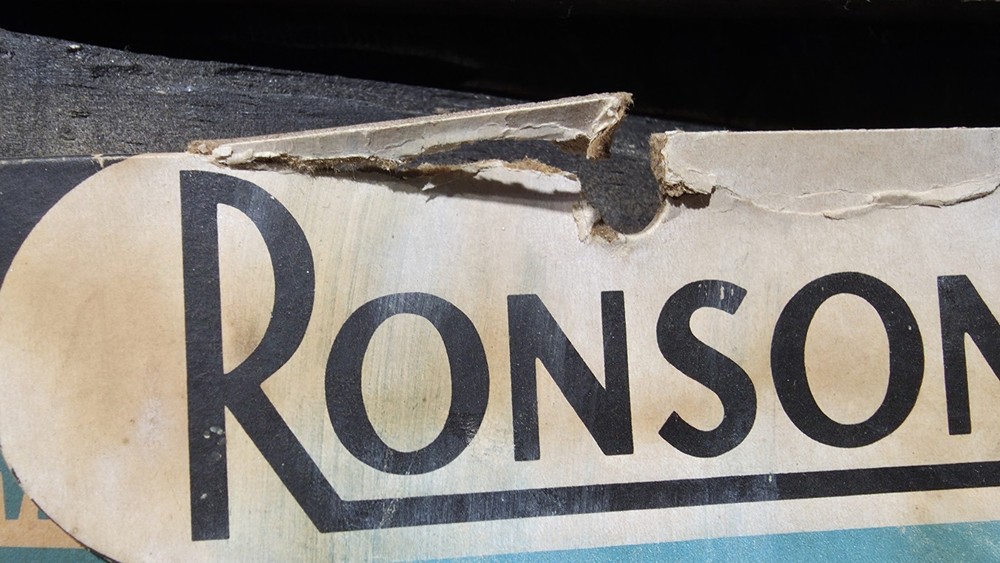 Vintage Ronson Lighter Wick Display Store Counter Advertising