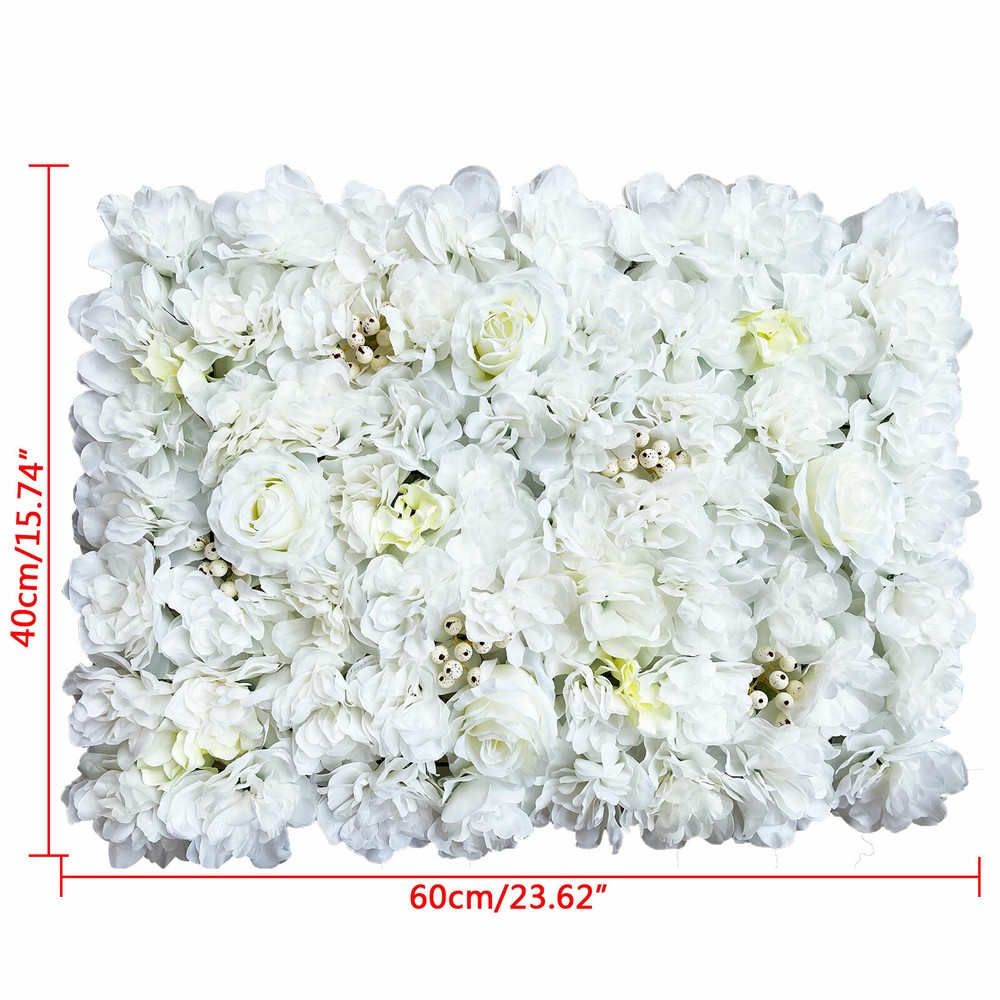 12x Artificial Flower Wall Panel Wedding Event Party Backdrop Flower Wall Panel