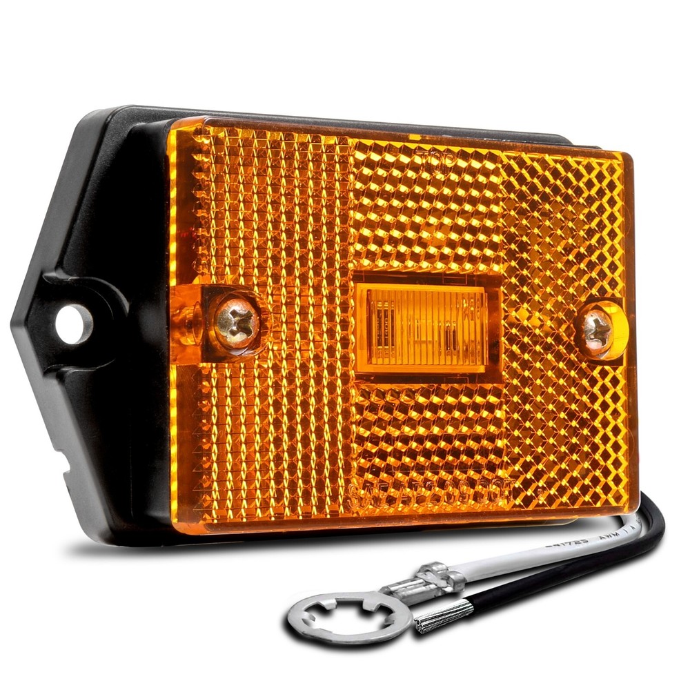 DOT Surface Mount Amber LED Side Marker Light for Utility Boat Trailers Over 80