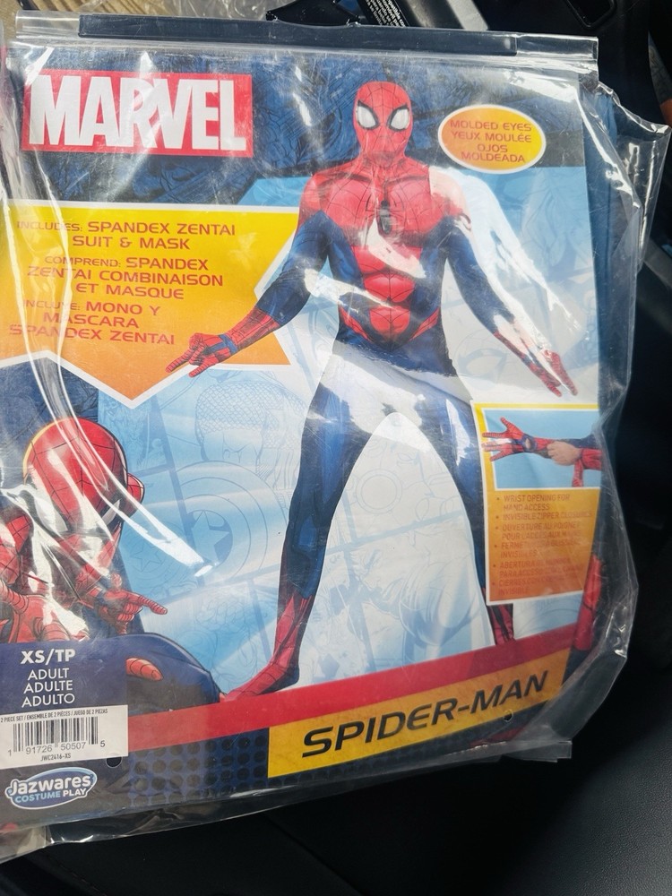 Spider Man Costume Size X-small