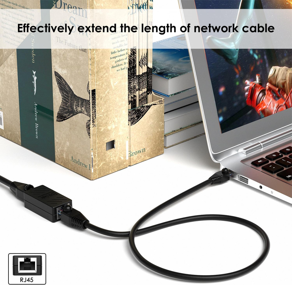 RJ45 Inline Coupler Cat6/Cat5e Ethernet Network Cable Extender Connector Lot
