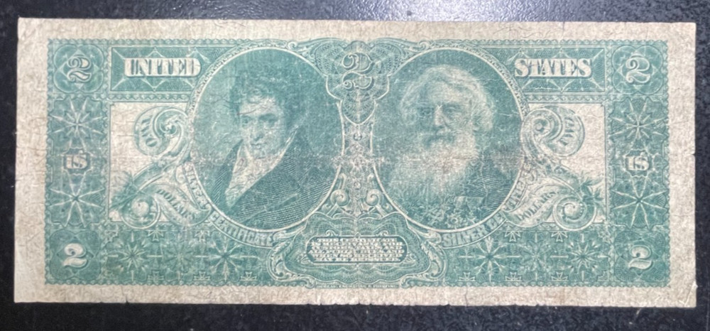 1896 $2 TWO DOLLAR SILVER CERTIFICATE "EDUCATIONAL NOTE" ~VG ~NICE NOTE~