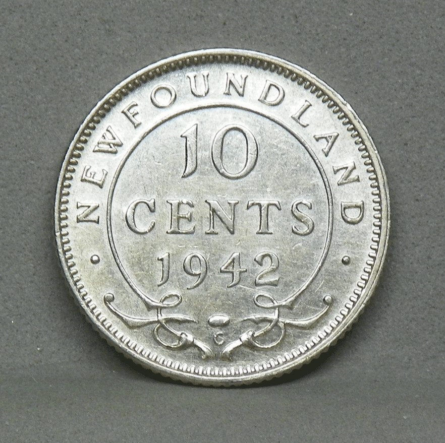 NEWFOUNDLAND 1942 10 Cents, AU