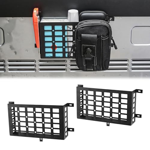 2 Pieces Universal Metal Car Storage Box, Small Cargo Pocket Molle Panel