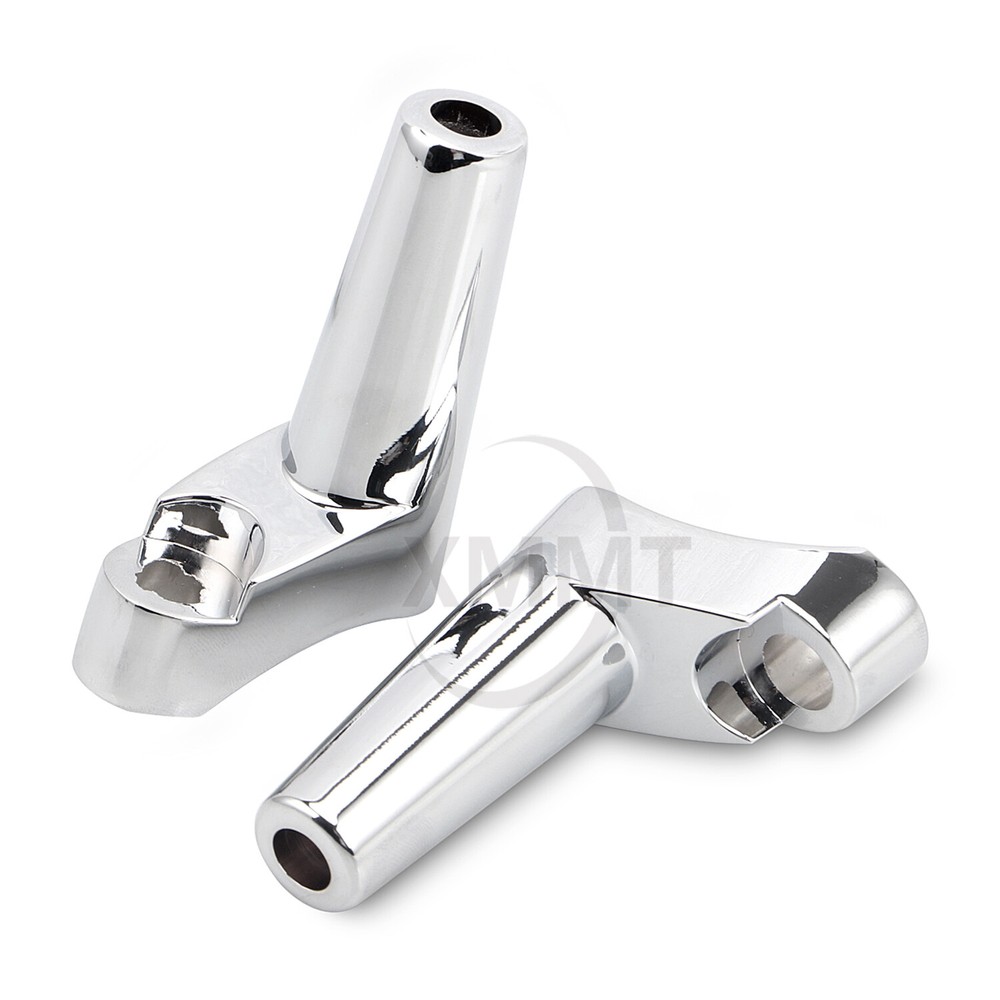 Chrome Front Turn Signal Relocation Mount Kit For Harley Dyna Models 91-05