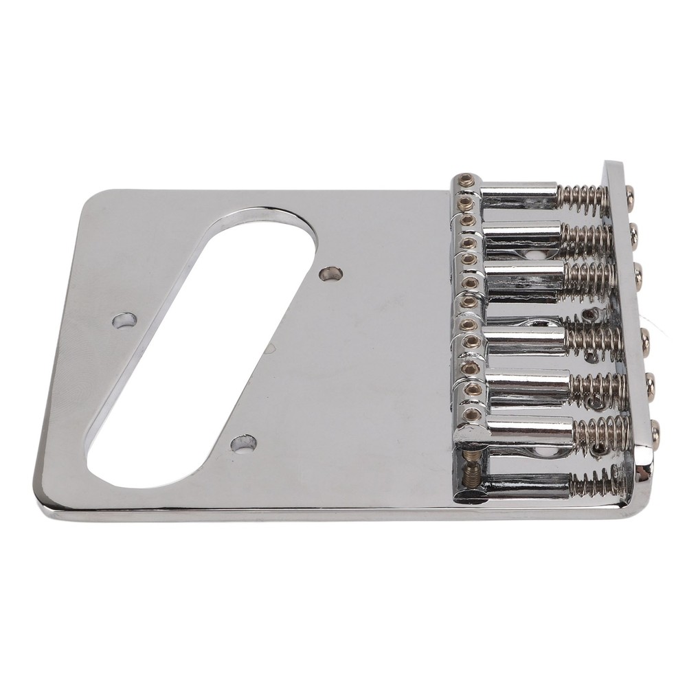 L Shape Guitar Bridge Replacement 6 Saddle Fixing String Pull Plate For TL E CHU