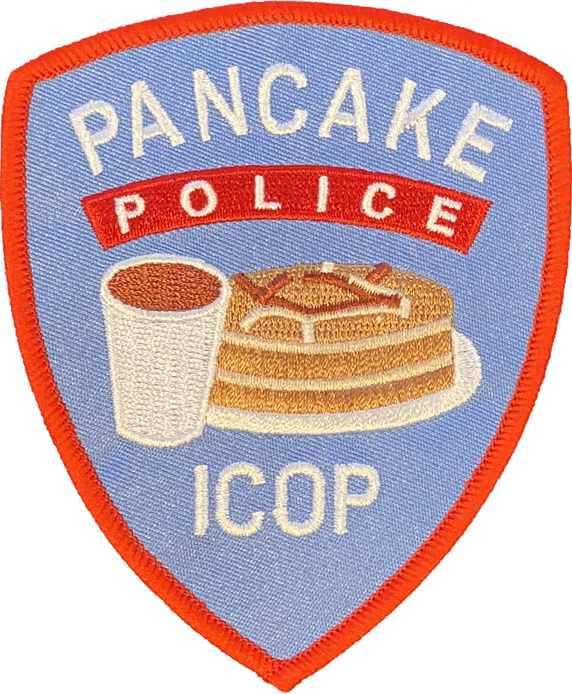 PANCAKE POLICE ICOP PATCH: Size 3" - Small