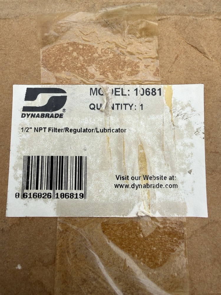 Dynabrade 1/2” NPT DB10681 Filter/Regulator/Lubricator Assembly, Open Box