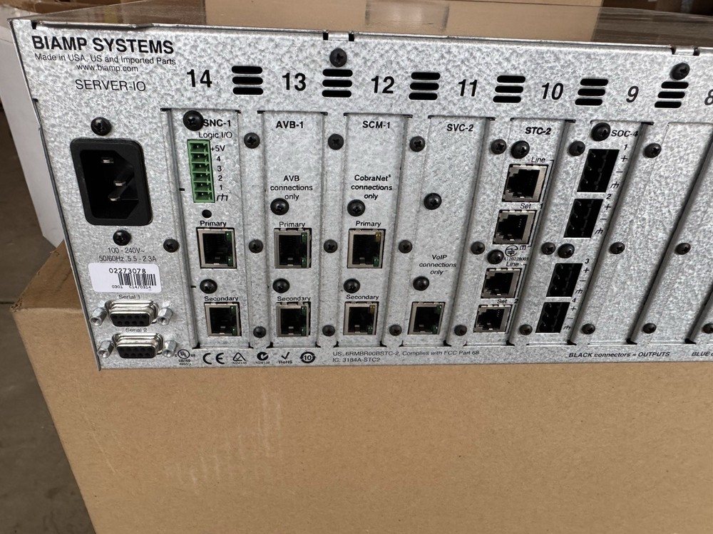 BIAMP TESIRA SERVER-IO Digital Audio Server Network