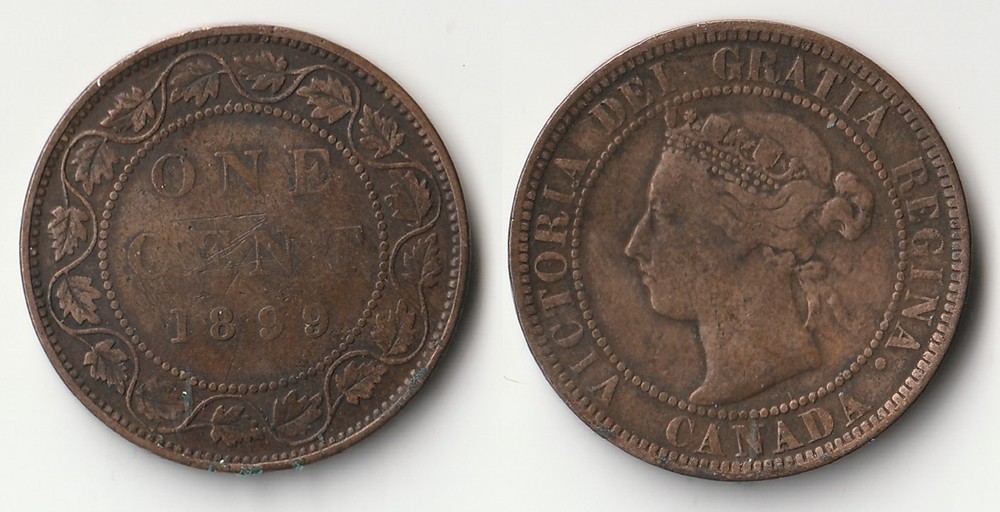 1899 Canada large cent coin