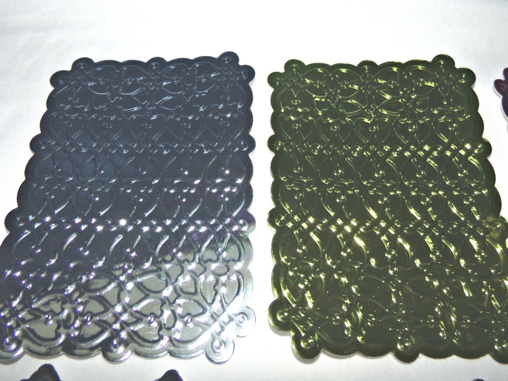 Birthday Layer Cut Emboss Folders Frames using Mirror Metallic Handmade Die Cuts