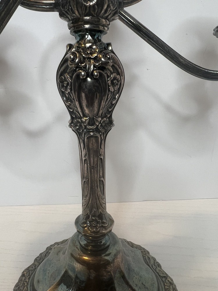 Beautiful Silver Plated Baroque Candelabra
