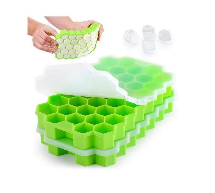 Zulay® Honeycomb Ice Cube Tray - 2 Pack Green