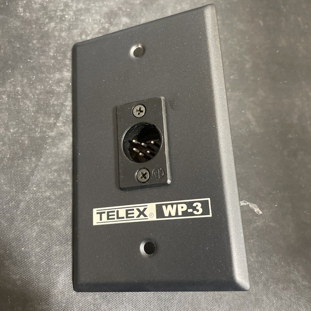 Telex WP-3 - 6- Channel Wall Plate Without Connector - Open Box
