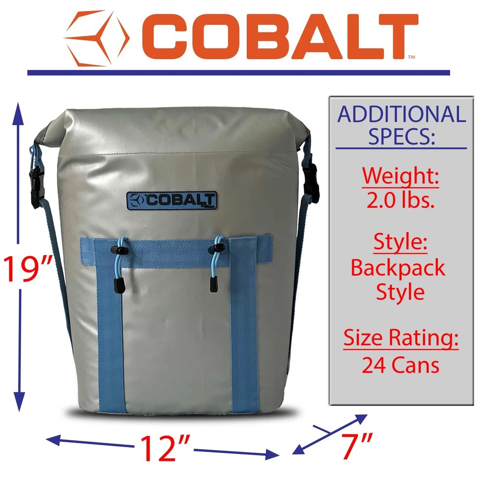 COBALT SOFT SIDED COOLER BACKPACK- Grey