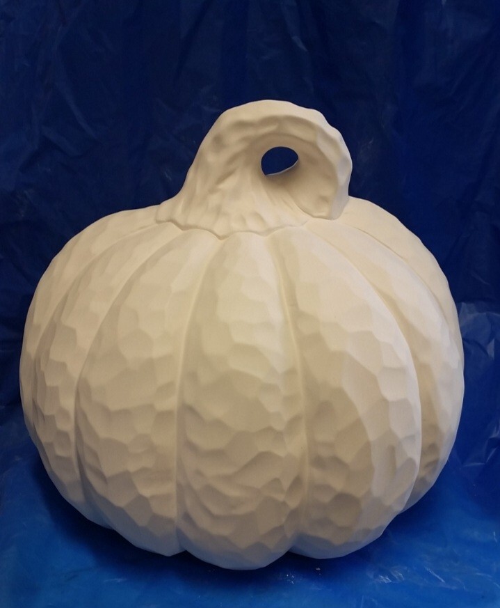 Ceramic Bisque~~ Ready to Paint ~~Medium Whittled Pumpkin