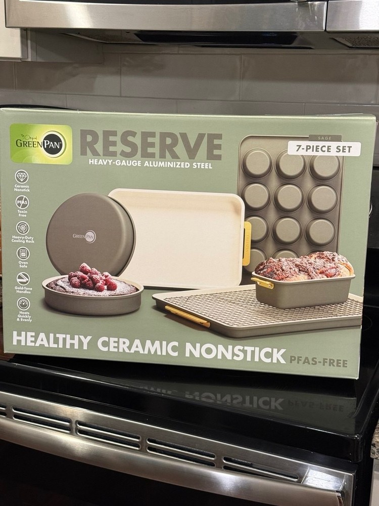 GreenPan Bakeware Set 7 Piece Nonstick Ceramic Handle