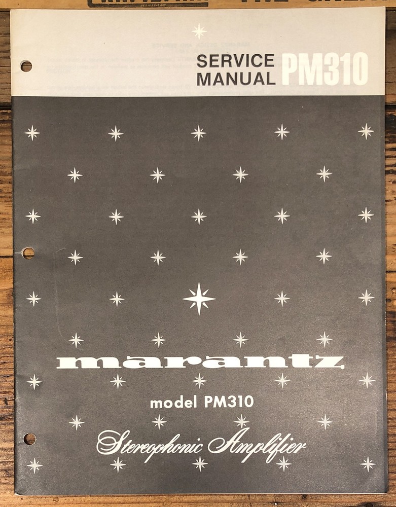 Marantz PM-310 PM310 Amplifier Service Manual *Original*