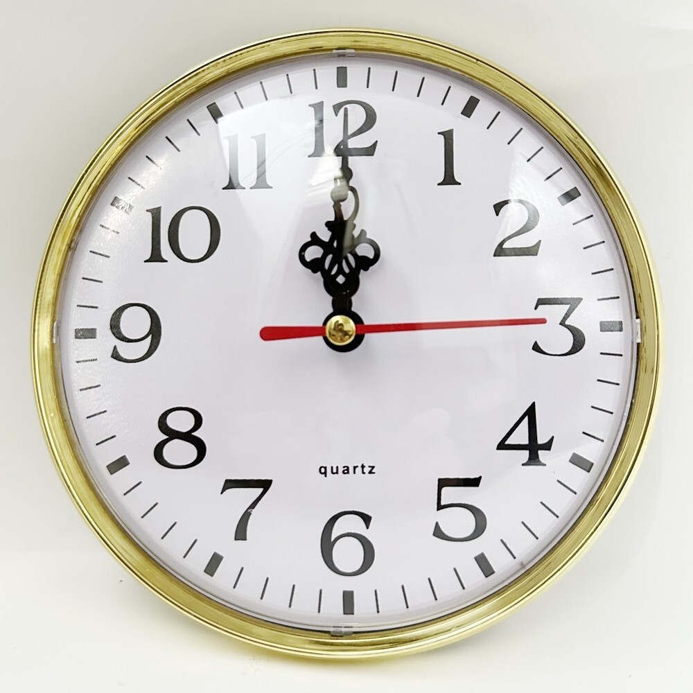 Quartz Clock Insert Arabic Numerals Gold Replacement Silent Movement 1 Pcs