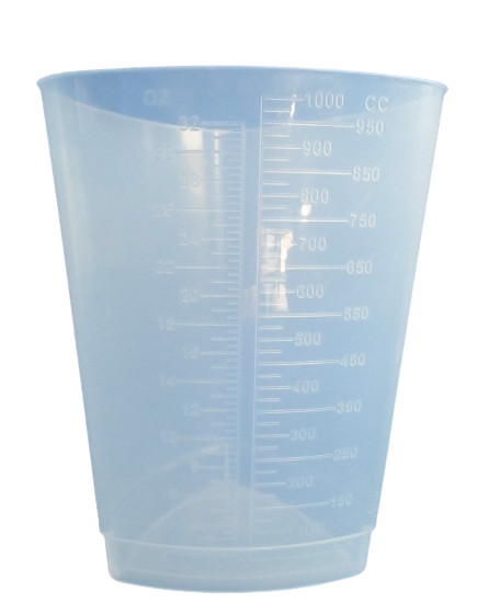 Medegen Poly Triangular Graduated Measuring Beaker Container 32 oz 1000cc