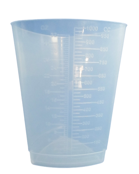 Medegen Polypropelene Triangular Graduated Measuring Container 32oz/1000cc