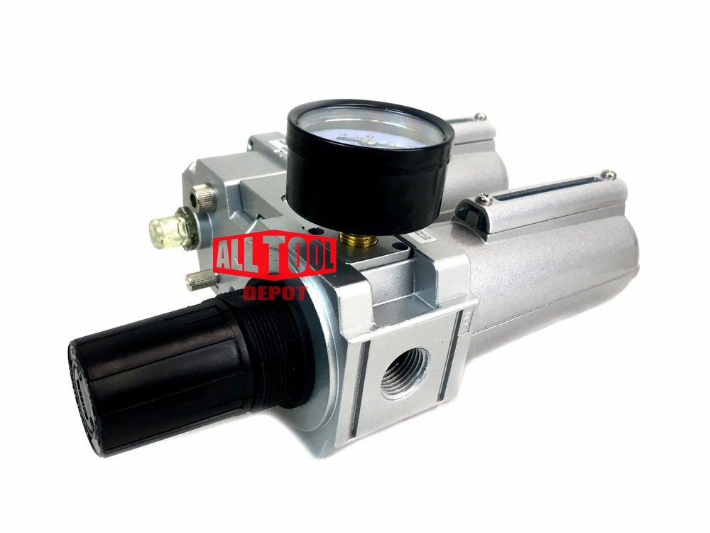 3/4" Compressed Air Moisture Filter Regulator Oiler Separator Lubricator Combo
