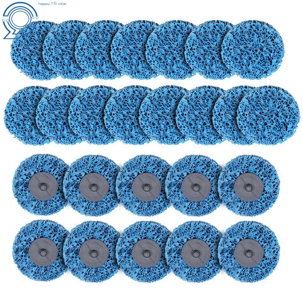 25 Pack 3 Inch Quick Change Easy Strip & Clean Discs For Paint Rust Blue