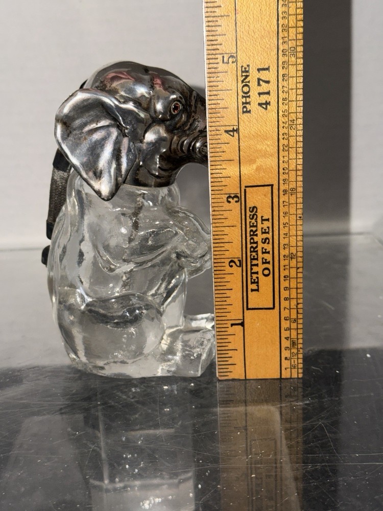 Sterling Silver German Antique Perfume Atomizer Figural Elephant