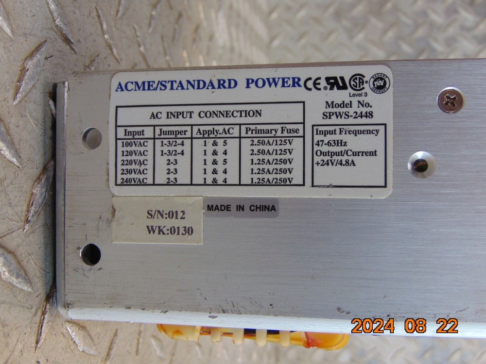 ACME/STANDARD POWER SPWS-2448 POWER SUPPLY