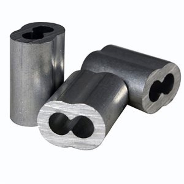 500 Aluminum Sleeves for Wire Rope, 1/16".