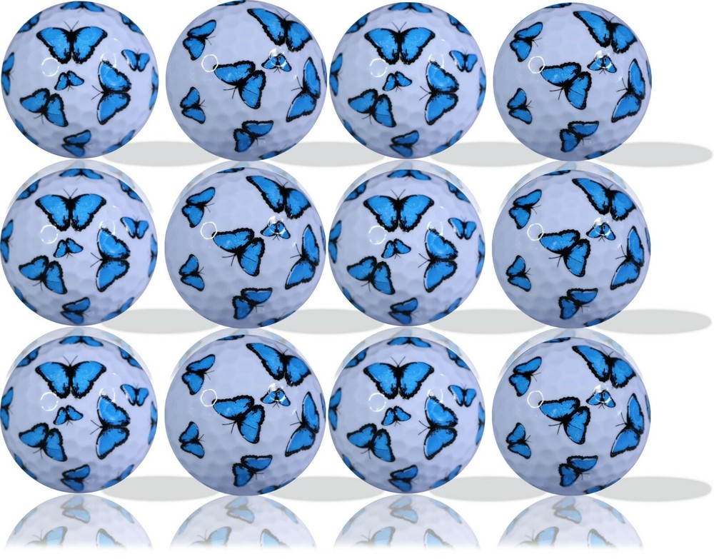 Blue Butterfly Fullwrap Golf Balls - Great Gift Idea!