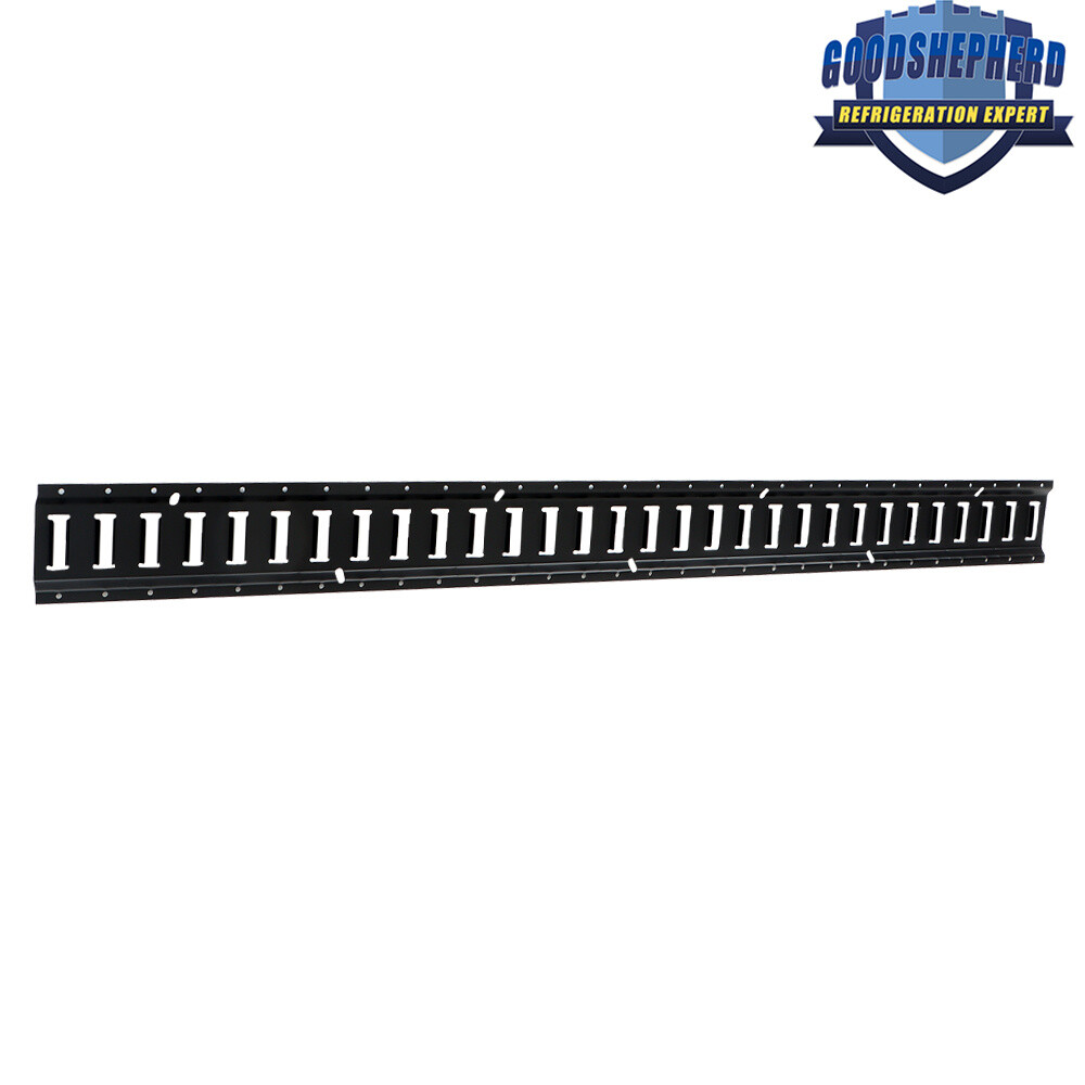 Black E Track Tie Down Rail Kit 5' E Track 8Pcs Bar Rails Powder Coated Steel