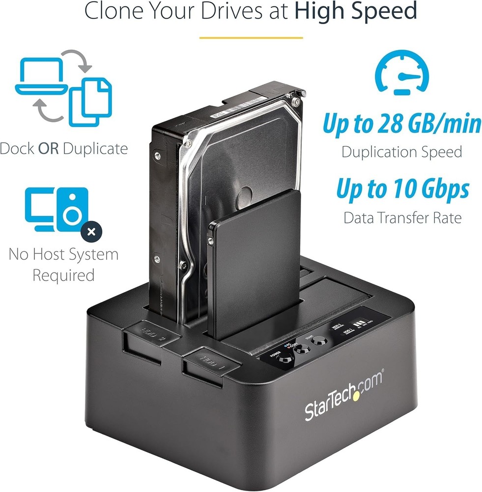 Dual Bay Hard Drive Duplicator & SATA Docking Station